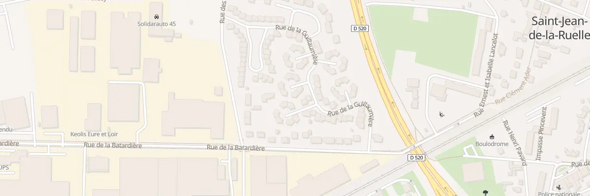 Plan du 45 Rue de la Guillaumière à Saint-Jean-de-la-Ruelle