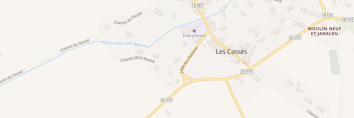Plan du 1 La Riviere aux Cassés