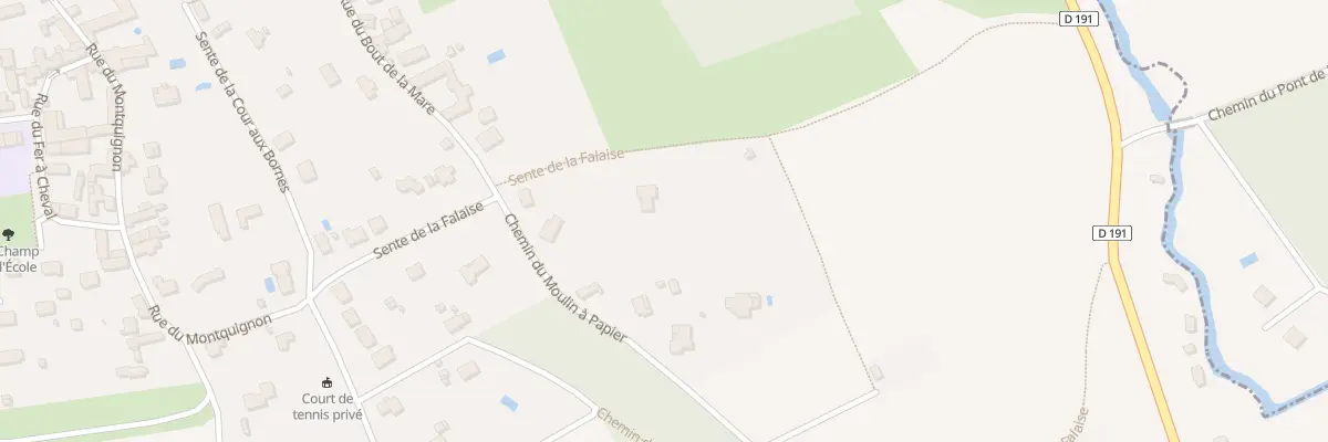 Plan du 25 Sen de la Falaise à Montainville