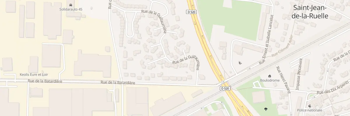 Plan du 14 Rue de la Guillaumière à Saint-Jean-de-la-Ruelle
