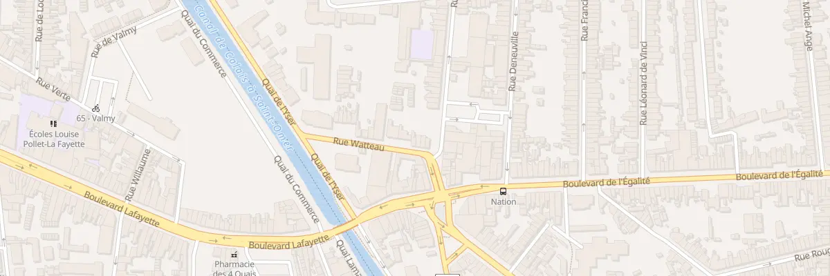 Plan du 8 Rue Watteau à Calais