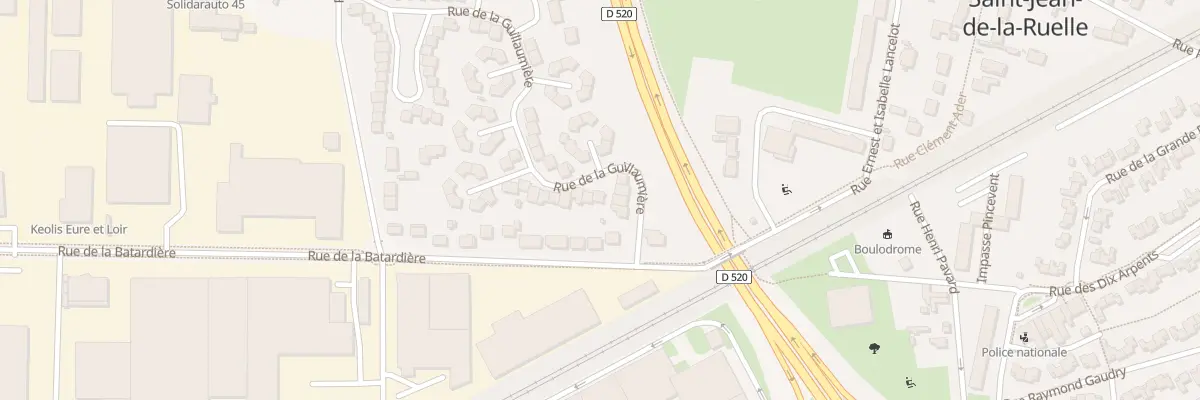 Plan du 9 Rue de la Guillaumière à Saint-Jean-de-la-Ruelle