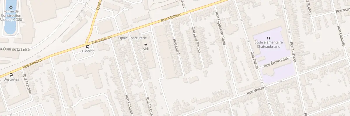 Plan du 36 Rue Littré à Calais