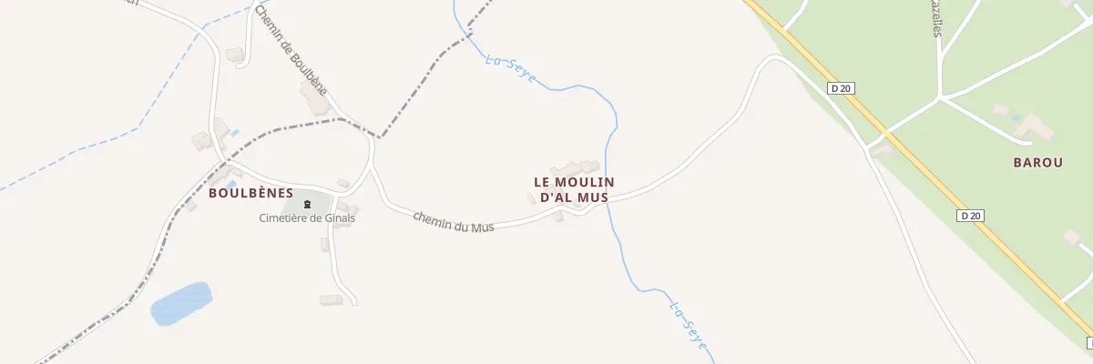 Plan du 5214 Moulin d’Al Mux à Ginals
