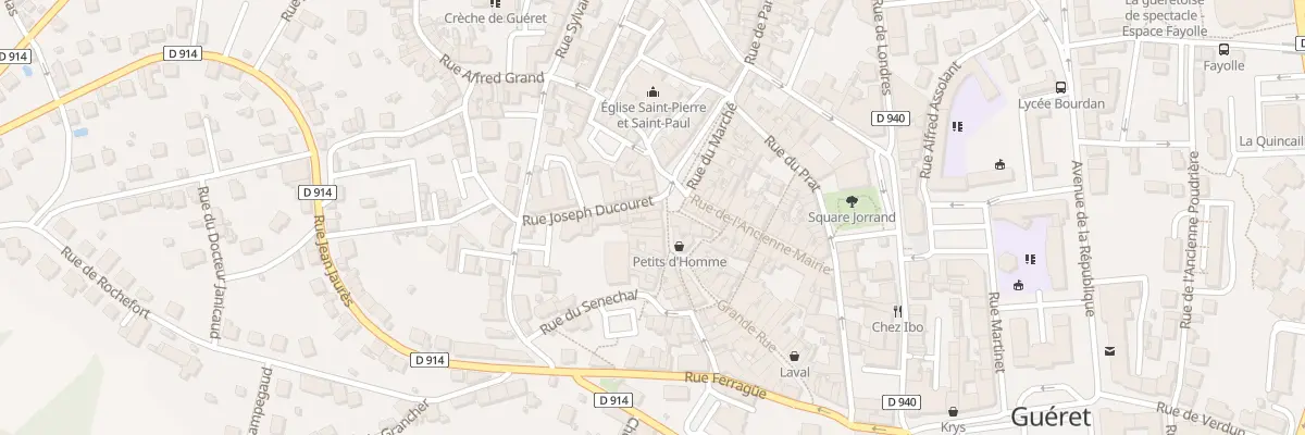 Plan du 38 Grande Rue à Guéret