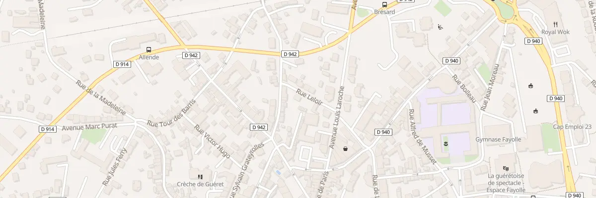 Plan du 2 Rue Leloir à Guéret