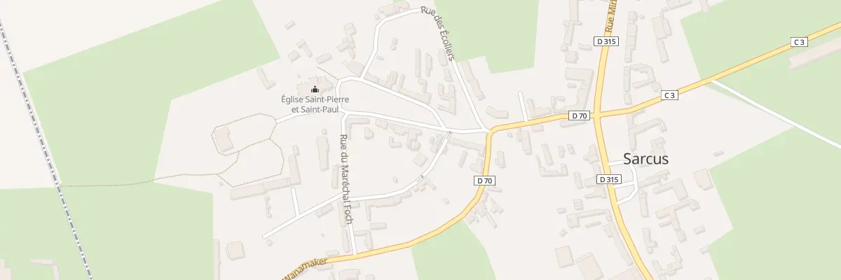 Plan du 9 Rue du Maréchal Leclerc à Sarcus