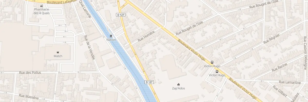 Plan du 61 Quai Lucien Lheureux à Calais