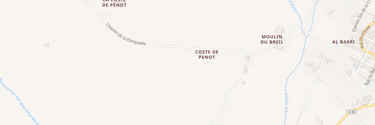 Plan du 5257 Coste de Penot à Verfeil