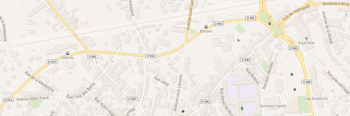 Plan du 22 Av Louis Laroche à Guéret