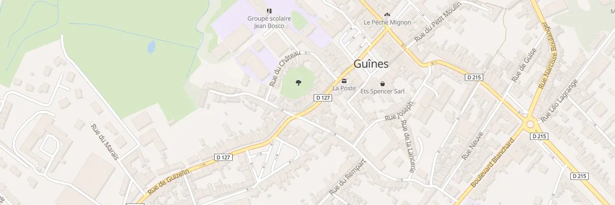 Plan du 28 Rue Georges Clémenceau à Guînes