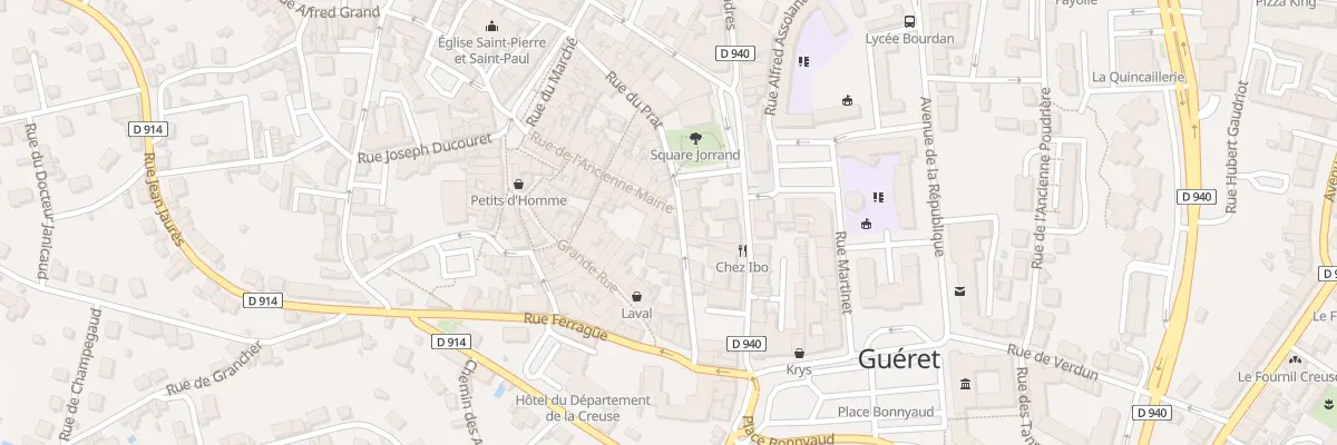 Plan du 2 Rue Ancienne Mairie à Guéret