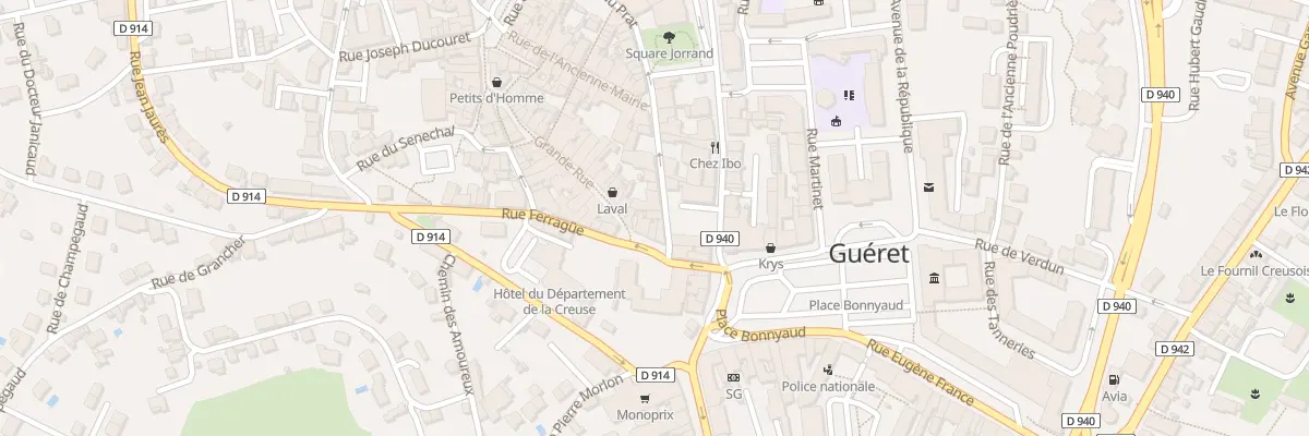 Plan du 4 Rue du Prat à Guéret