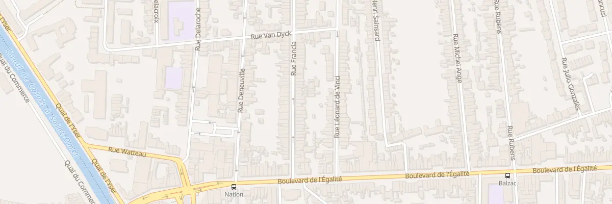 Plan du 36 Rue Francia à Calais