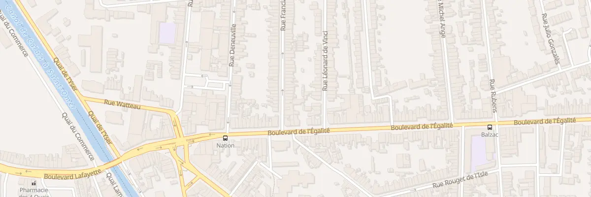 Plan du 10 Rue Francia à Calais