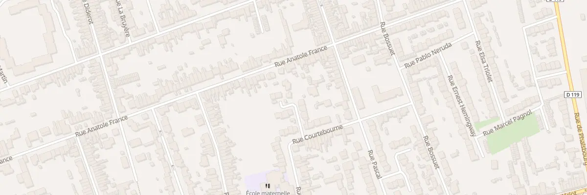 Plan du 214T Rue Anatole France à Calais