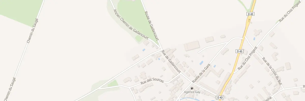Plan du 7 Rte de Gadancourt à Avernes
