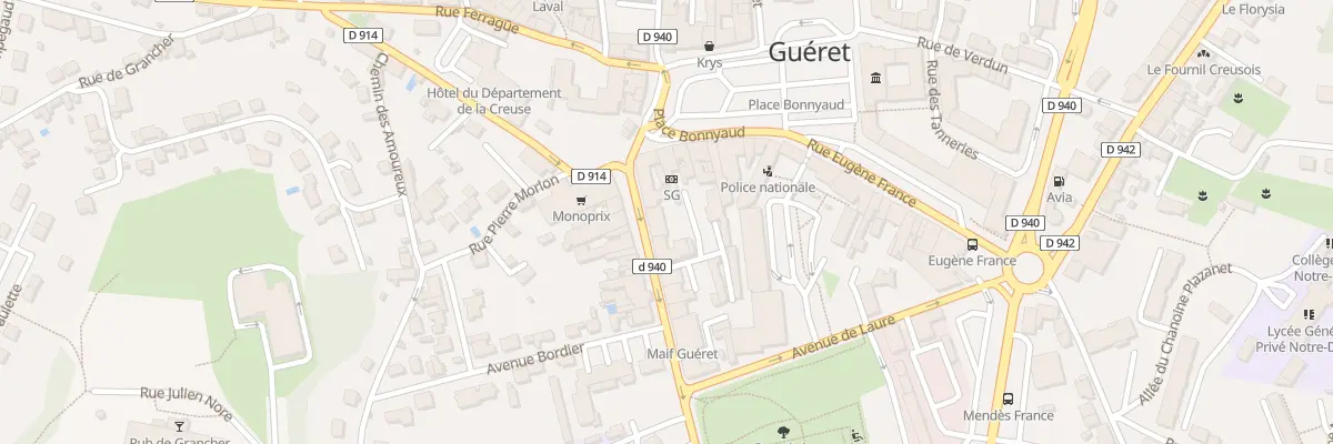 Plan du 4 Av de la Sénatorerie à Guéret