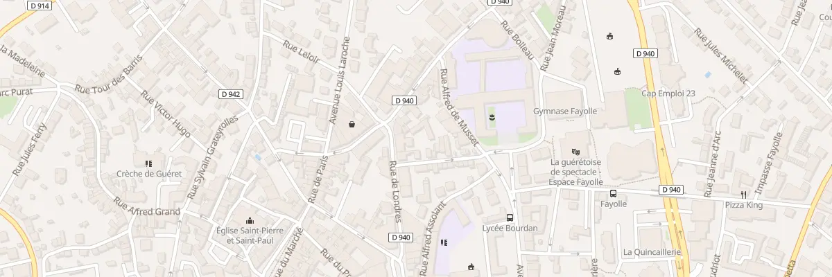 Plan du 11 Rue de Londres à Guéret