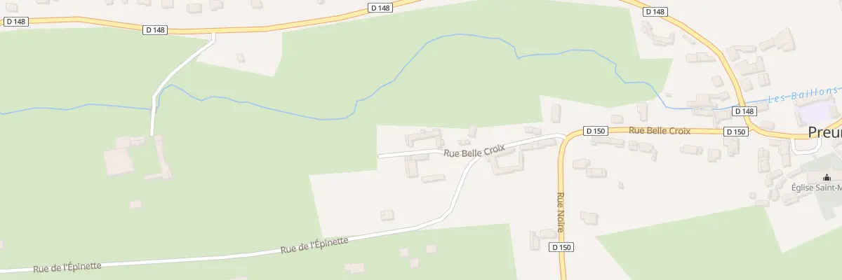Plan du 24 Rue Belle Croix à Preures