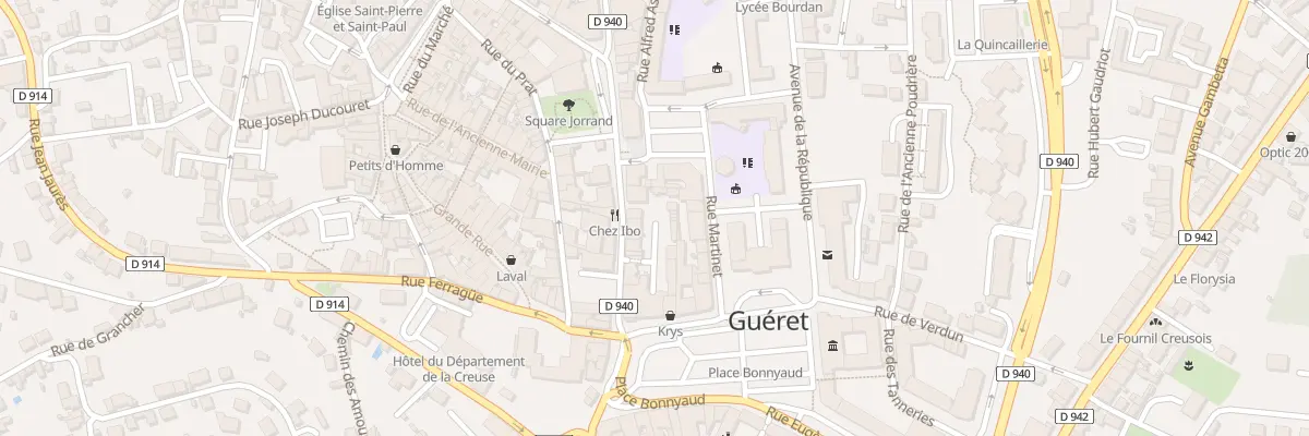 Plan du 11 Bd Carnot à Guéret