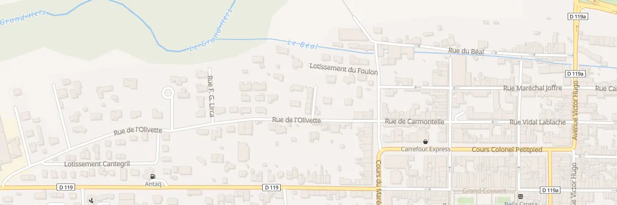 Plan du 14 Rue de l’Olivette à Mirepoix