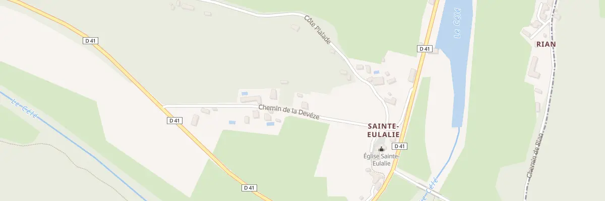 Plan du 5030 Sainte Eulalie à Espagnac-Sainte-Eulalie
