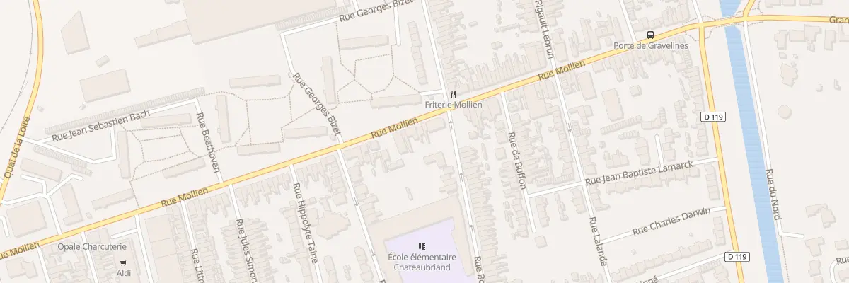 Plan du 200 Rue Mollien à Calais