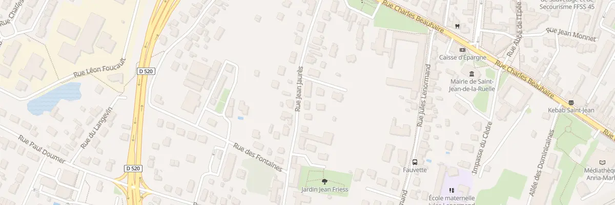 Plan du 23 Rue Jean Jaurès à Saint-Jean-de-la-Ruelle