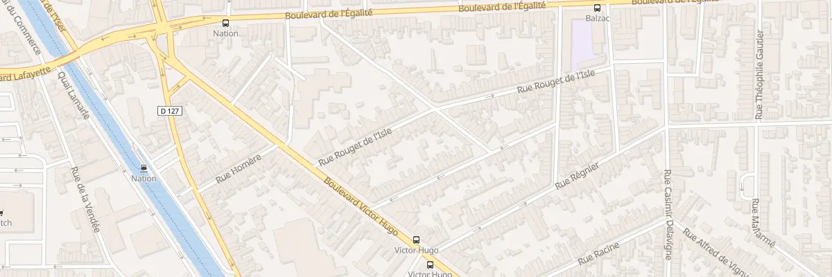 Plan du 34 Rue Rouget de l’Isle à Calais