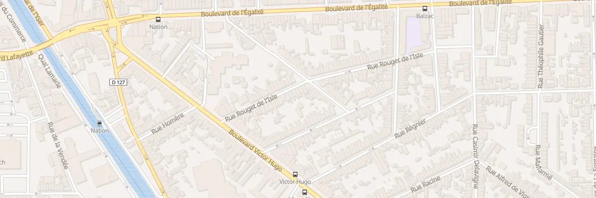 Plan du 36 Rue Rouget de l’Isle à Calais