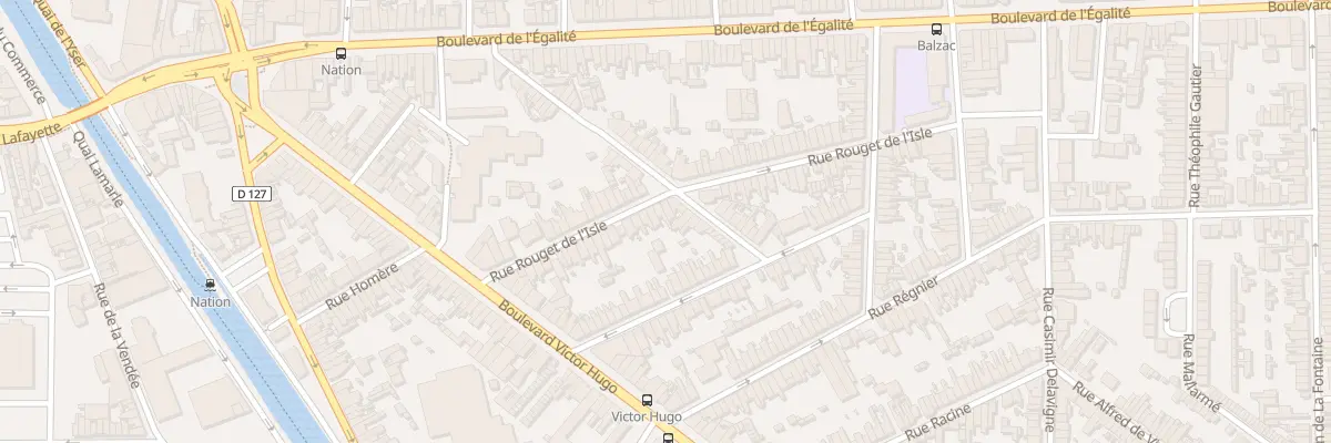 Plan du 40 Rue Rouget de l’Isle à Calais