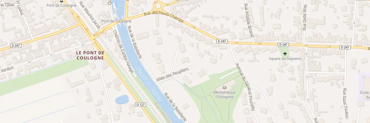 Plan du 5 All des Peupliers à Coulogne