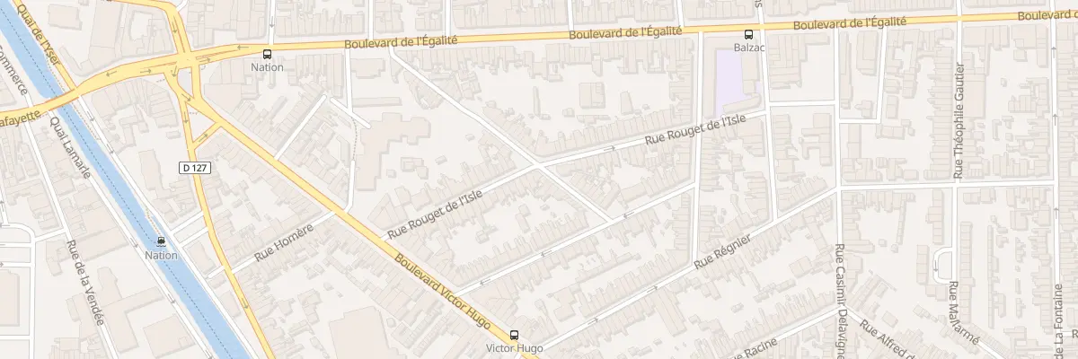 Plan du 44 Rue Rouget de l’Isle à Calais