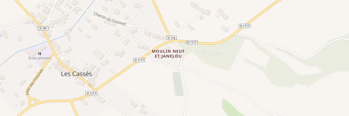 Plan du 1 Moulin Neuf et Janelou aux Cassés