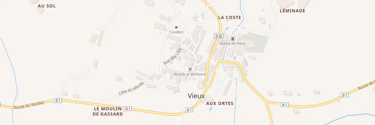 Plan du 2 Rue de l’Ecole à Vieux