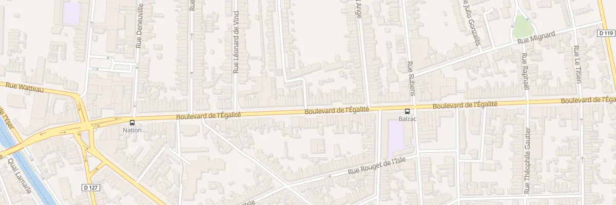 Plan du 121 Bd de l’Egalité à Calais