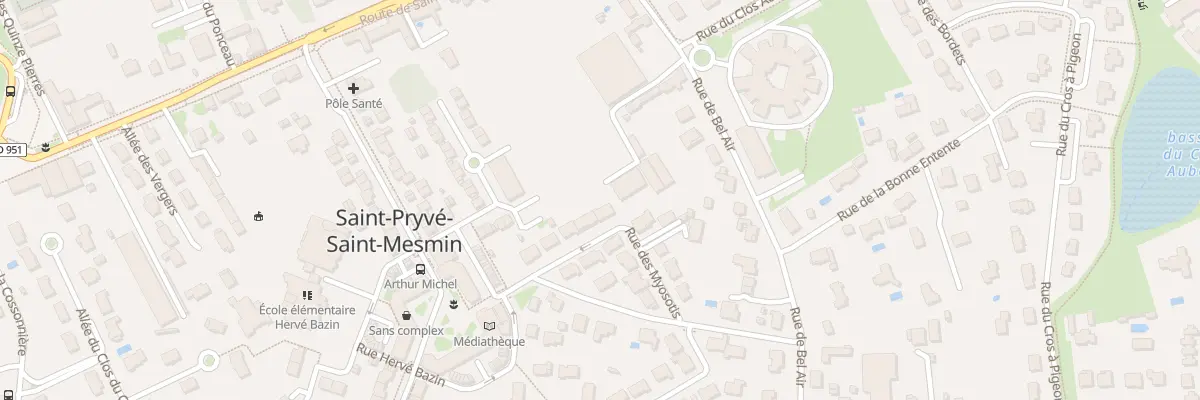 Plan du 13 Rue des Myosotis à Saint-Pryvé-Saint-Mesmin
