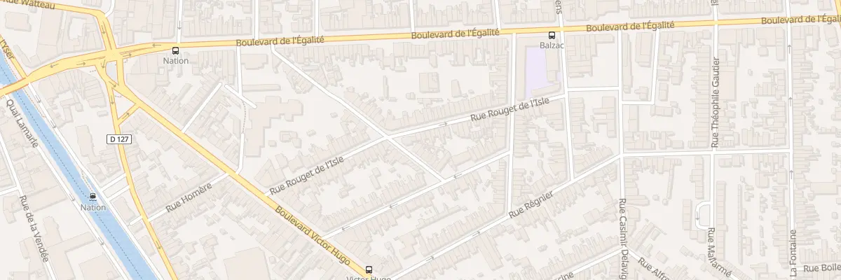 Plan du 50 Rue Rouget de l’Isle à Calais