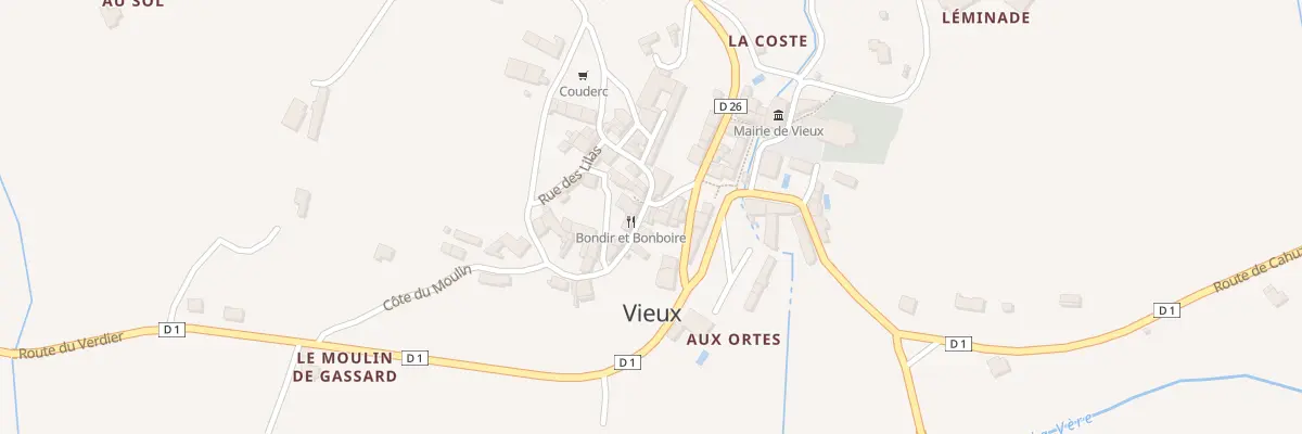 Plan du 1 Rue de l’Ecole à Vieux