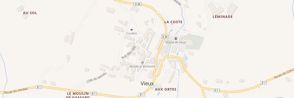 Plan du 6 Rue du Château à Vieux