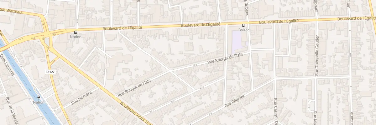 Plan du 51 Rue Rouget de l’Isle à Calais