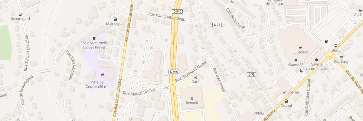 Plan du 4 Rue Raymond Gadet à Guéret