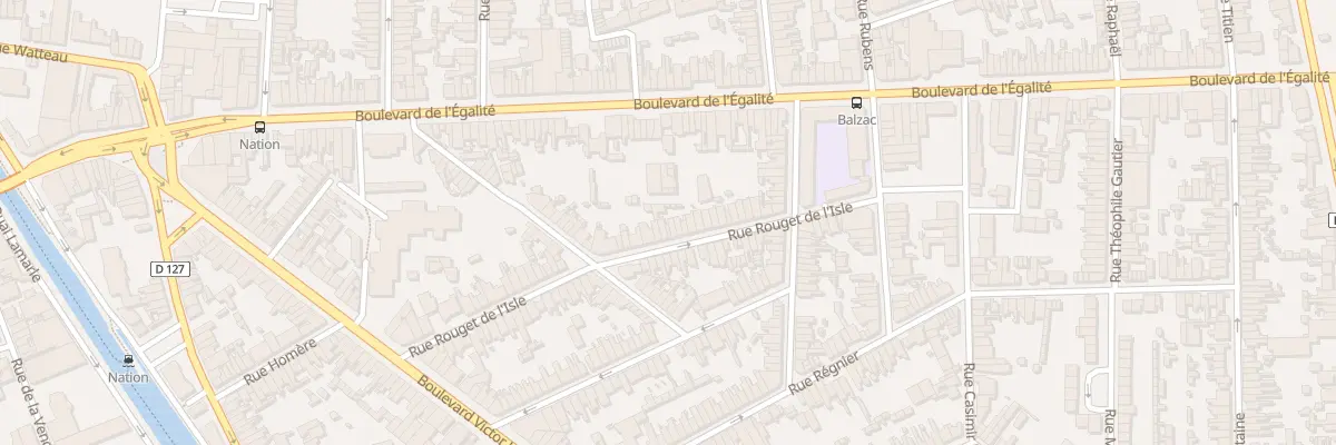 Plan du 55 Rue Rouget de l’Isle à Calais