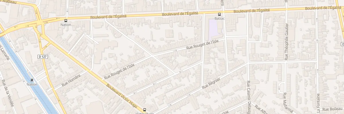 Plan du 56 Rue Rouget de l’Isle à Calais
