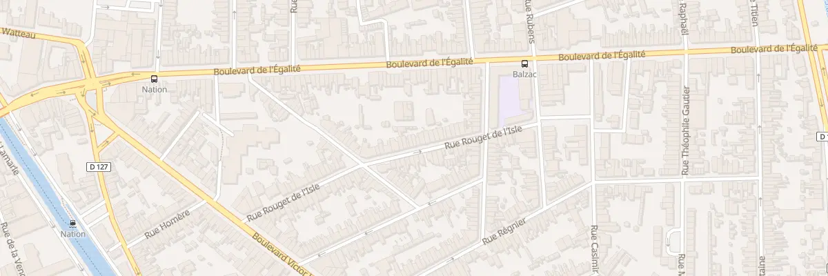Plan du 59 Rue Rouget de l’Isle à Calais