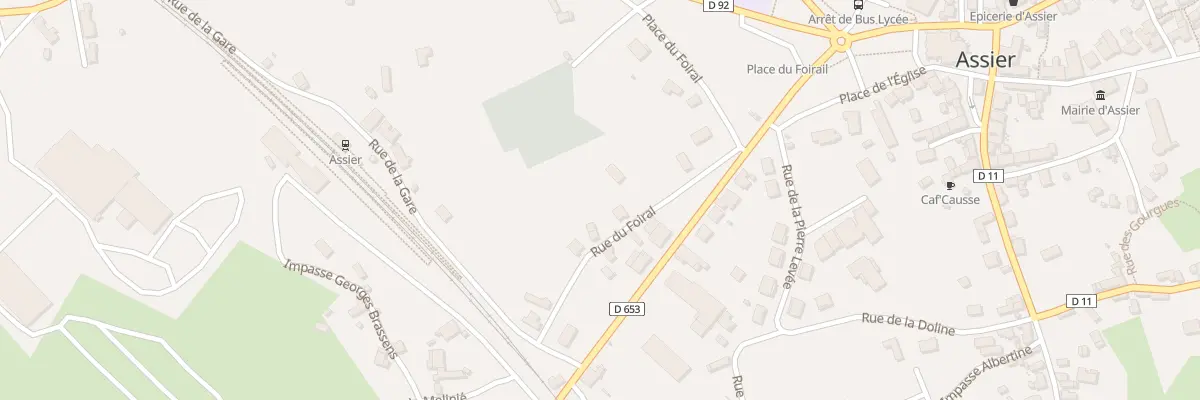 Plan du 118 Rue du Foirail à Assier