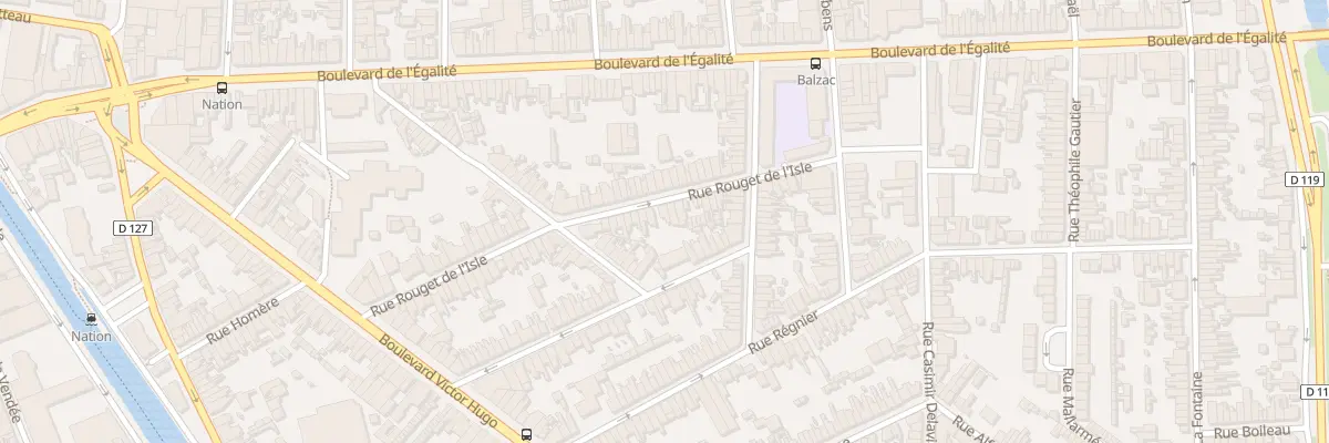 Plan du 64 Rue Rouget de l’Isle à Calais