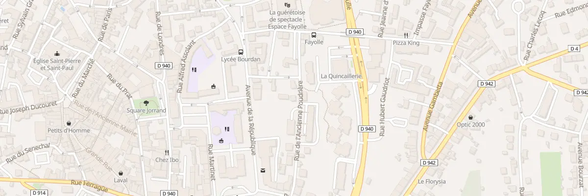 Plan du 14 Rue Ancienne Poudriere à Guéret
