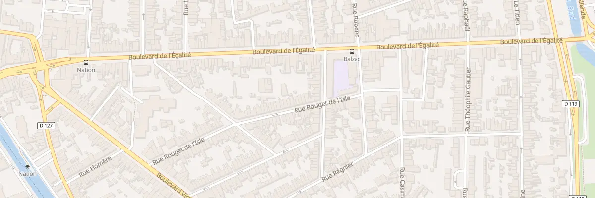 Plan du 75 Rue Rouget de l’Isle à Calais